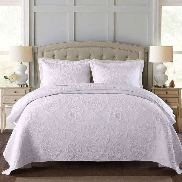 Canora Grey Fairhope Egyptian Cotton Cotton Sateen Quilt Set & Reviews ...