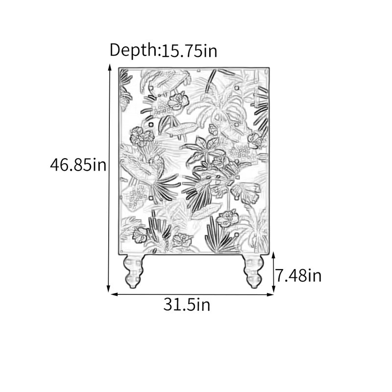 Élégante armoire de rangement en noyer avec une grande capacité