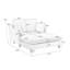 Chaise longue surdimensionnée rembourrée en chenille avec coussins décoratifs-451626140