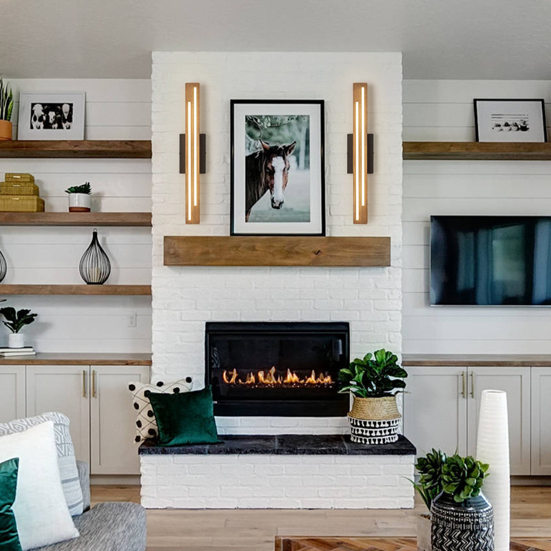 Dimmable LED Wood Linear Wall Sconce