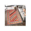 Tapis décoratif moderne orange à motif tissé lavable à la machine-606470869