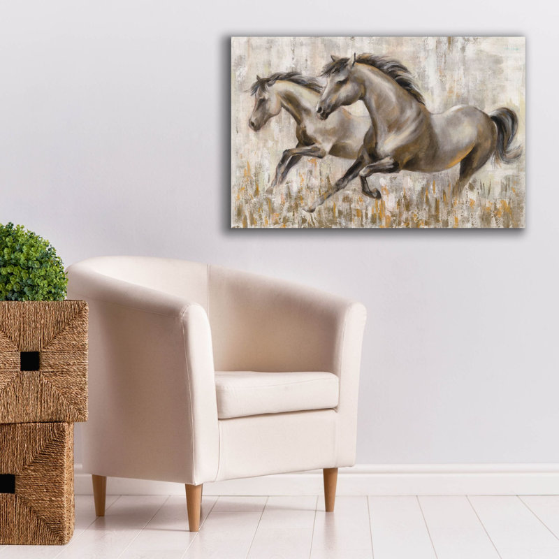 «Epic Graffiti» «Horses» par Silvia Vassileva, art mural sur toile, 40 po x 26 po, H 26 po x l 40 po