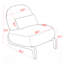 Méridienne Mid-Century moderne avec base traîneau-2095076062
