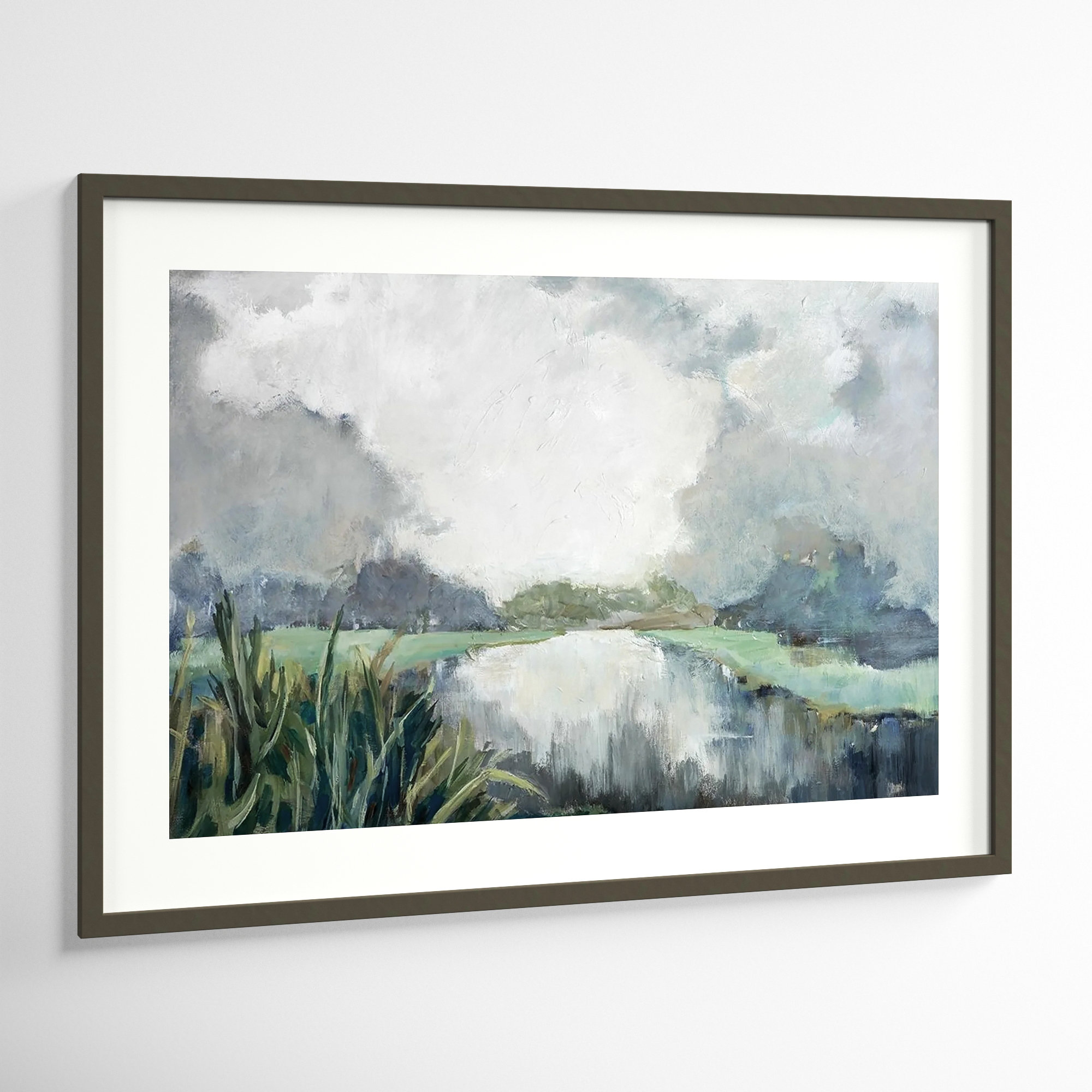 Passage by Mary Parker Buckley, 31" H x 43" W, Framed Print, Gray
