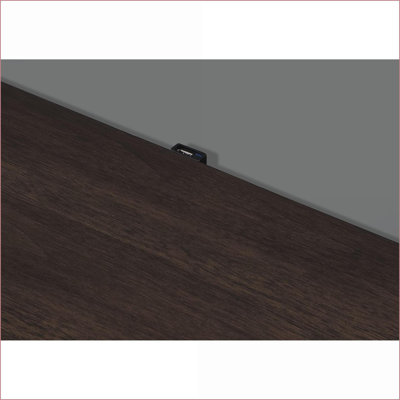 Carena White &amp; Walnut Nightstand with USB &amp; Drawer Storage