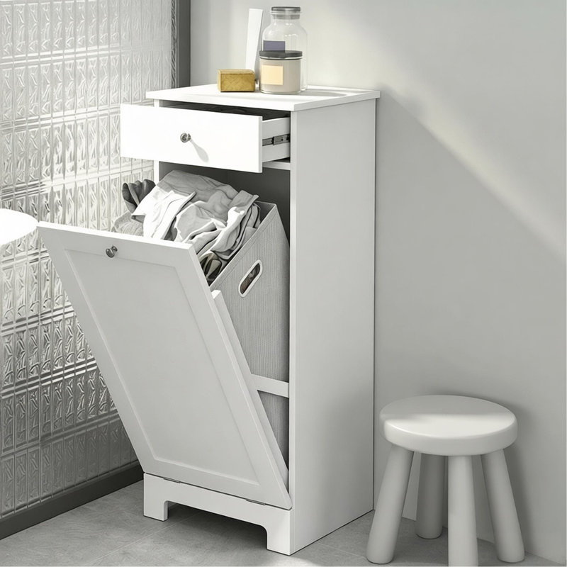 Freestanding Storage Cabinet,Laundry Cabinet,Laundry Hamper Cabinet,Elegant Room Storage Cabinet