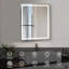 Miroir de salle de bain 24 po x 32 po à DEL avec éclairage avant et rétroéclairé, antibuée, intensité variable, verre trempé-1536263914