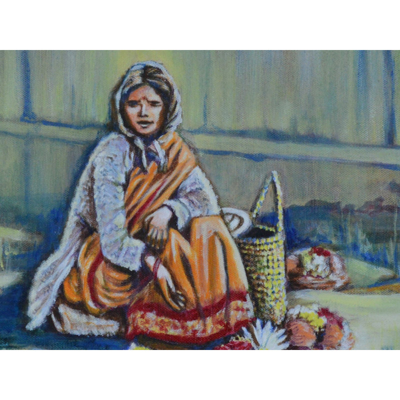 Tordside Vendor - Peinture acrylique | Acrylique sur toile | Par Usha Shantharam