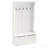 Entryway Hall Tree with Storage Bench, Coat Rack with Four Hooks and Shoe Storage, White-1457279506