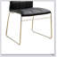 Ensemble de 2 chaises d'appoint rembourrées en similicuir noir et chrome, parfaites pour les intérieurs modernes et les sièges confortables