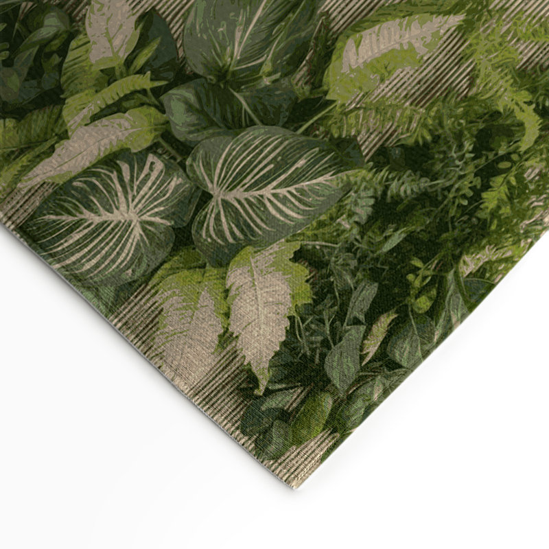 Tapis d'intérieur et d'extérieur vert Nature, Rectangle 5 pi x 7 pi