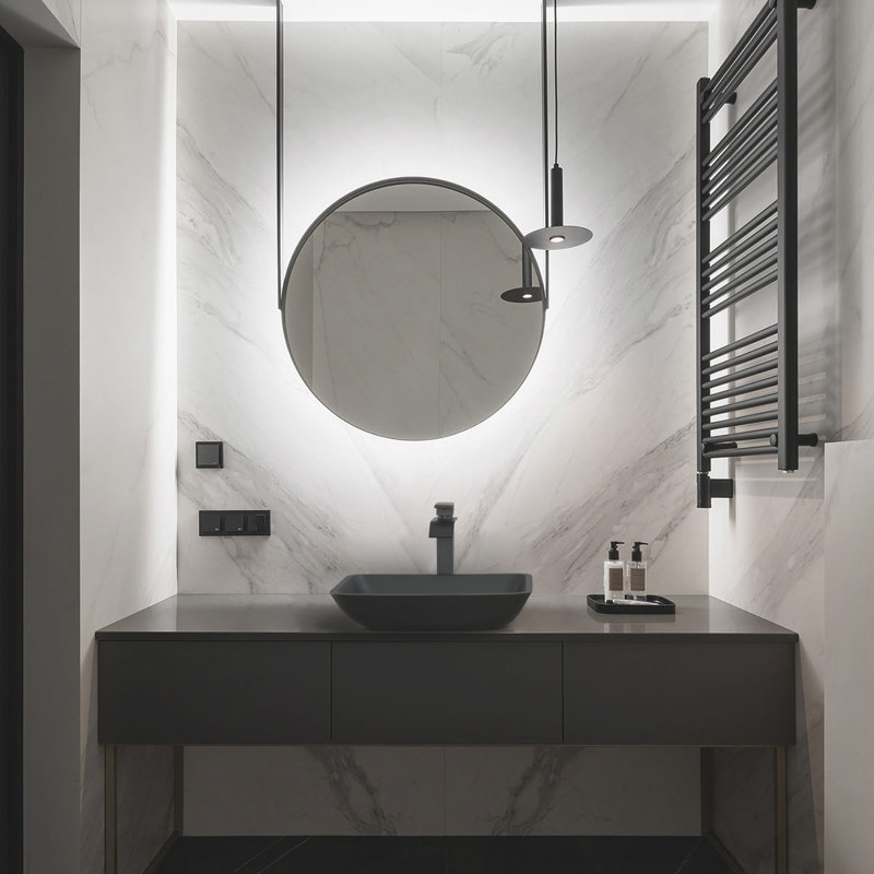 DEJIN 12'' Matte Black Glass Rectangular Bathroom Sink with Faucet
