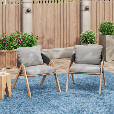 Chaises en rotin d'extérieur résistantes aux intempéries pour patio et jardin