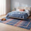 Tapis Thistle moderne minimaliste à bordure géométrique turquoise, rose et crème, lavable à la machine, antidérapant, à poils courts, pour l'intérieur et l'extérieur, adapté aux animaux domestiques, idéal pour le salon, la chambre, la salle à manger, l'entrée, le corridor ou le bureau.-1993007784