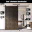 Porte de grange 4-en-1 fini et non assemblée en ébène de 48 po x 80 po Homber Ebony-139151142-139151149