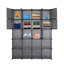 Meuble de rangement pour chambre à coucher avec placard intégré, cadre en métal, dimensions : 14,5 x 58 x 70 pouces.