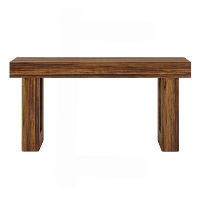 63" Long Farmhouse Console Table, Rustic Brown Rectangular Sofa Table Behind Couch, Solid Wood Grain Entryway Hallway Table for Living Room, Dining Ro