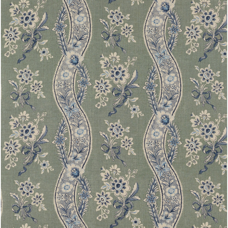 Le Castellet Fabric, Gris/Blue