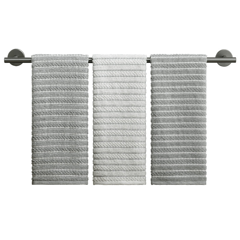 Izod Westport 3-Piece Kitchen Towel Set, Gray