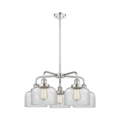 Lustre en verre à 5 lumières Bell