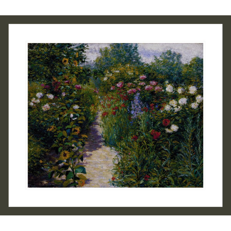 «Garden at Giverny (In Monet's Garden») par John Leslie Breck, impression giclée encadrée, H 23,5 po x l 27,14 po