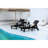 2 Outdoor Chaise Lounge Chair . Oversized 5 Chair. Patio With Wheels & Cup Holder. Black, Weather-. For Pool, Deck, Poolside. Recycled Materials. Uncomplicated Assembly. Low Maintenance.-1737662694