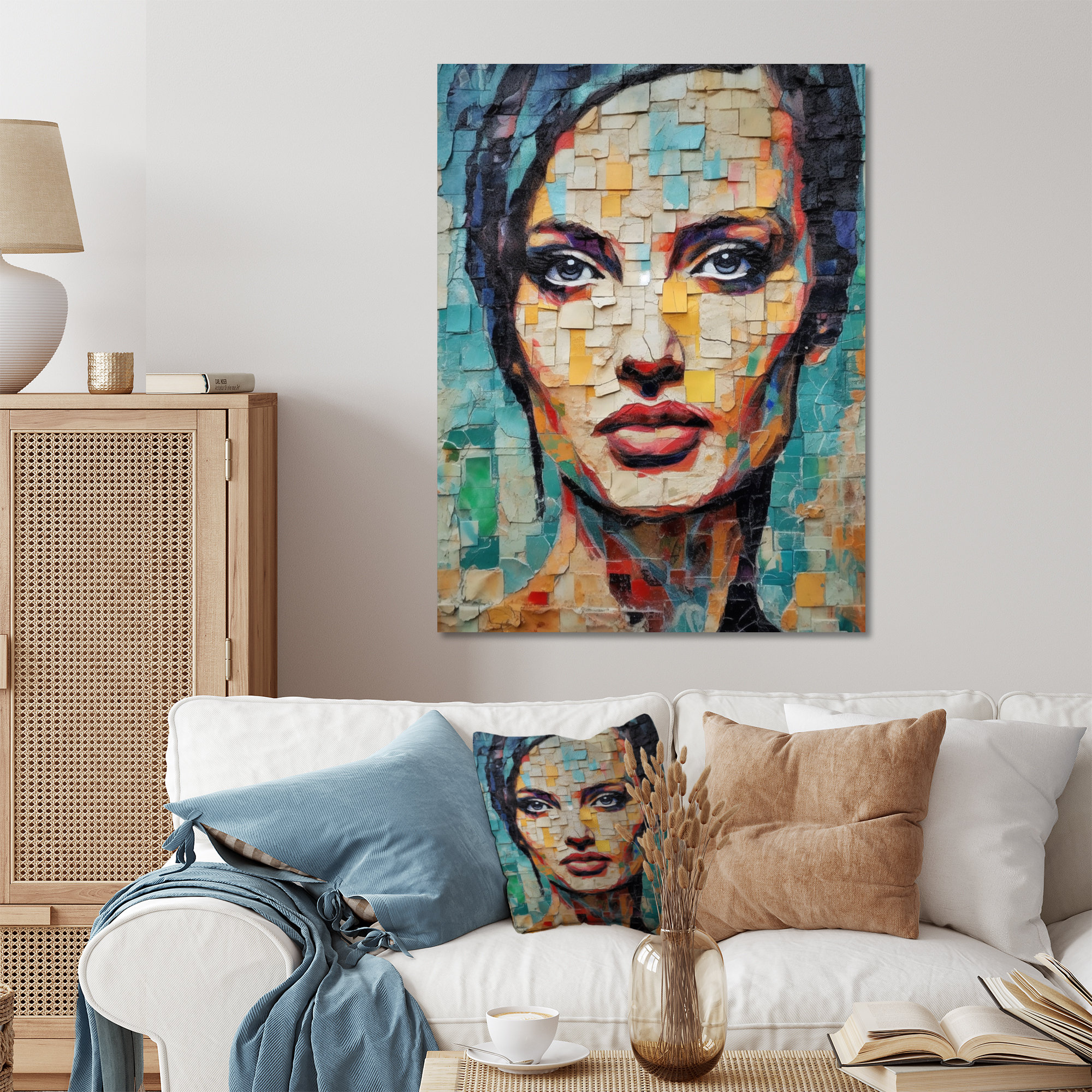 Design Art Pop Art Angelina Celibrity Celebrity Metal Wall Art Living
