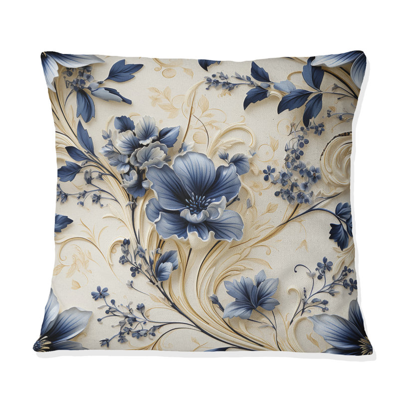 Coussin Cobalt, H 18 po x l 18 po