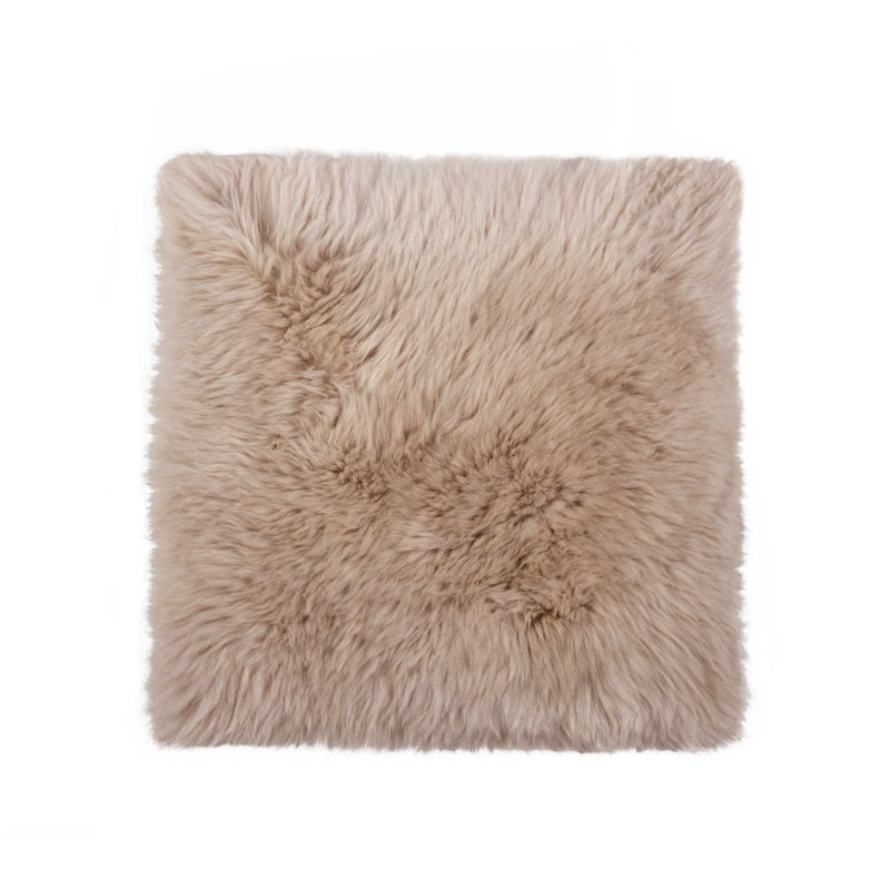 17" X 17" Genuine Sheepskin Chair Pad, Taupe