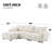 110" Modular Sectional Sofa, L Shape With Extra-Large Seat, Pull-Line Design, Movable Ottoman, High Density Foam, Free Combination, Sturdy Metal&Wood Frame, Boucle Fabric-1542412498