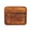 Mini table de chevet flottante en bois massif, 2 tiroirs, boutons brillants
