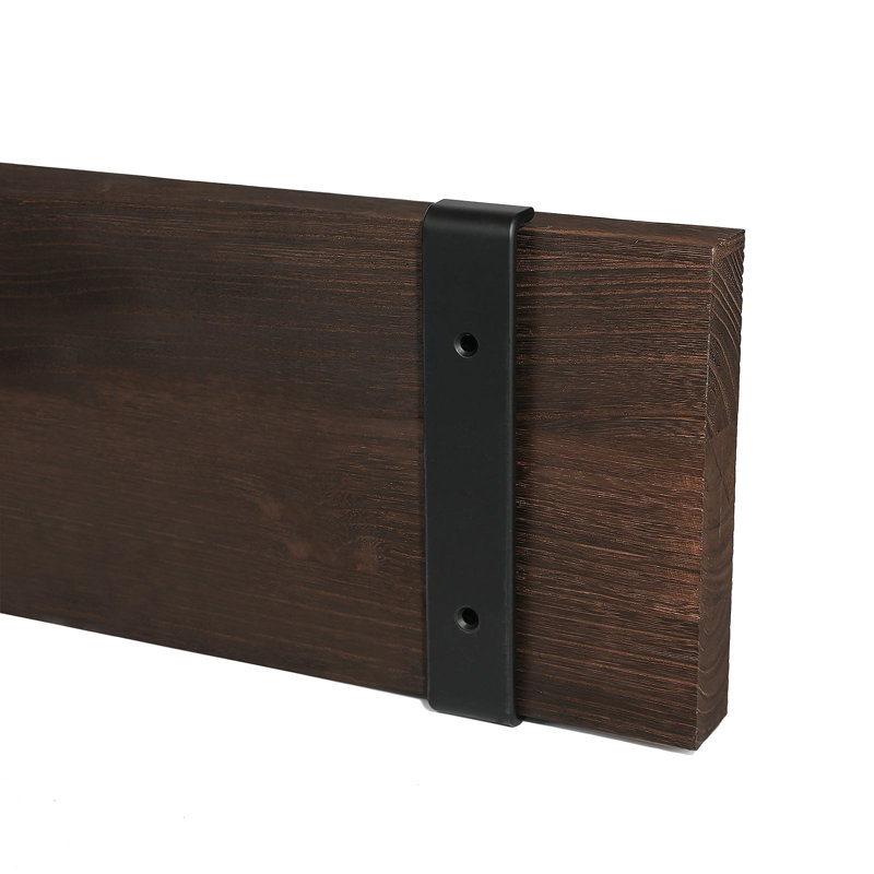 Tablette flottante en bois massif, H 1,5 po x l 48 po x P 7,5 po