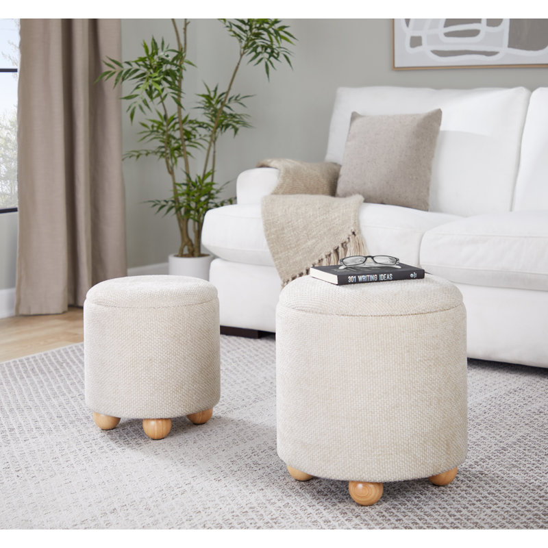 Repose-pieds Saavon - ensemble de 2, Beige
