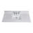 Plateau de meuble-lavabo simple 49 po Frosinone en blanc Statuarietto avec lavabo