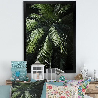 «Albali Green Minimalims Palm Trees» sur toile