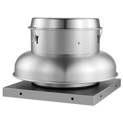 Ventilateur de toit, ventilateur de grenier avec moteur haute puissance, base en alliage d'aluminium robuste de 21 pouces, débit d'air réglable à contrôle de vitesse 500/900 CFM, compact pour le garage, la cuisine, la salle de bain, argent