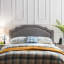 Headboard - Queen Size, Grey Fabric, Strong Iron Frame, Adjustable 52.5"X63.22"X3 Upholstery, Construction,