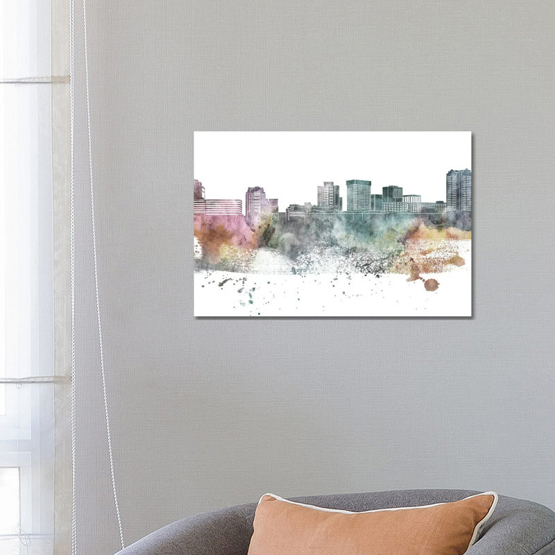 Norfolk Pastel Skyline by WallDecorAddict - Wrapped Canvas Print, 66.04 cm H x 45.72 cm W