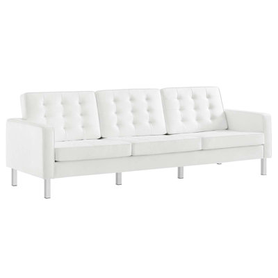 Canapé en cuir capitonné Loft par Modway