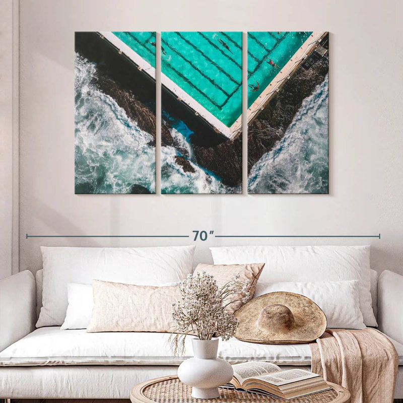 Rorry The Pool By The Beach, 32" H x 50" W