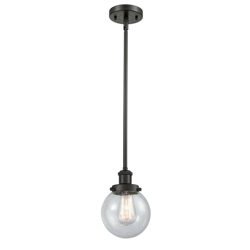 Luminaire suspendu sphère 1 lumière Chippewa, Grainé, Ampoule non incluse, Bronze huilé