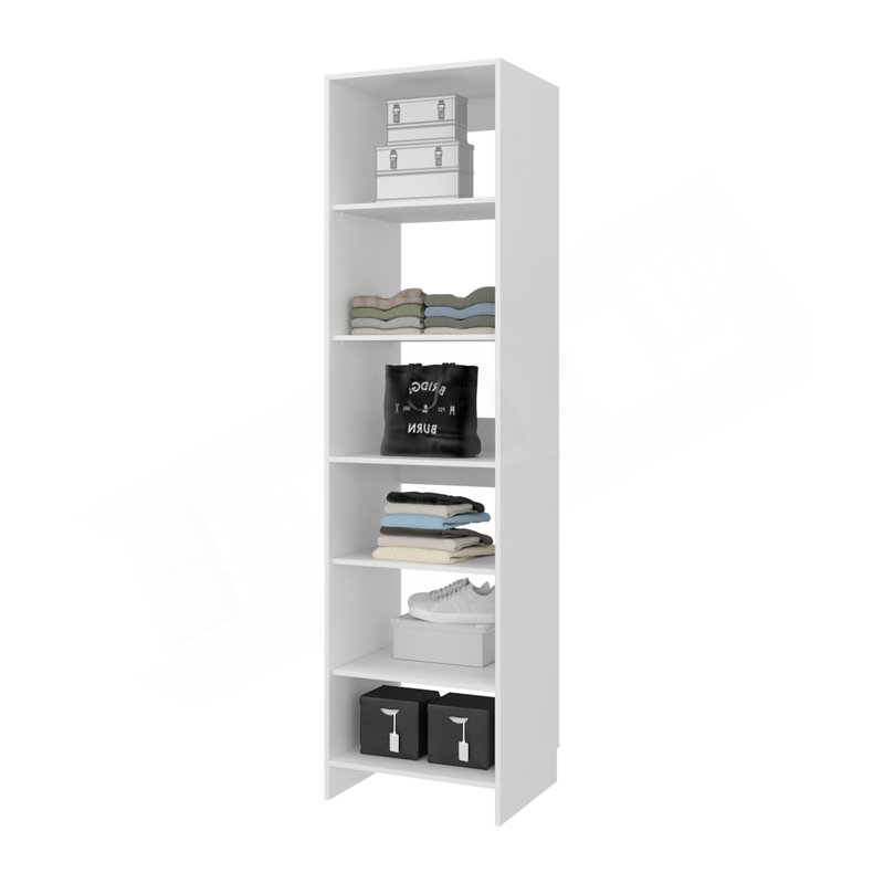 Cabot Closet, 6 Shelves, White