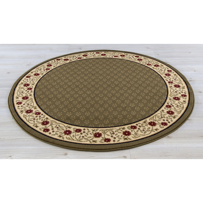 Edmont Floral Indoor Rug, Round 5'3"