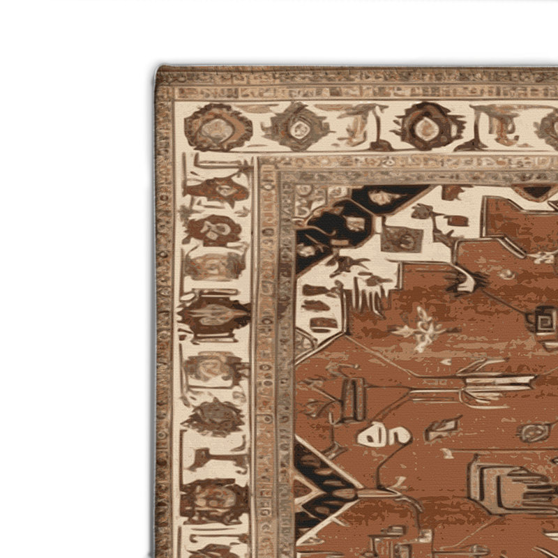 Tapis d'intérieur et d'extérieur brun Persian, Rectangulaire 2 pi x 3 pi