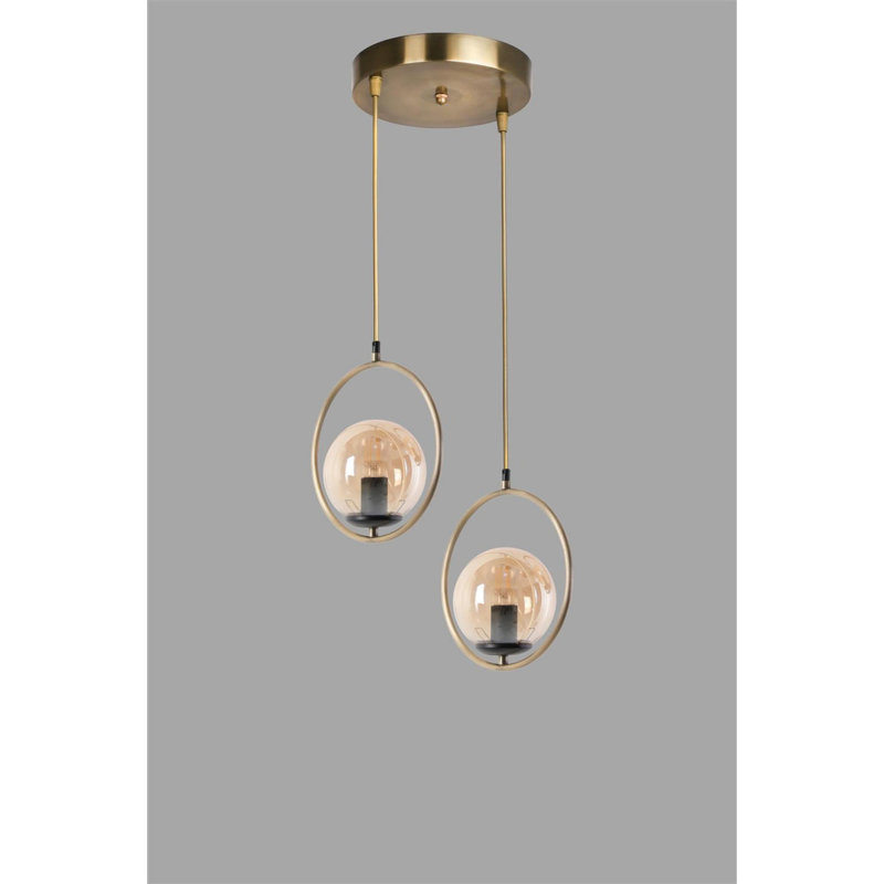 Dehon 2 - Light Cluster Pendant, Copper, Amber