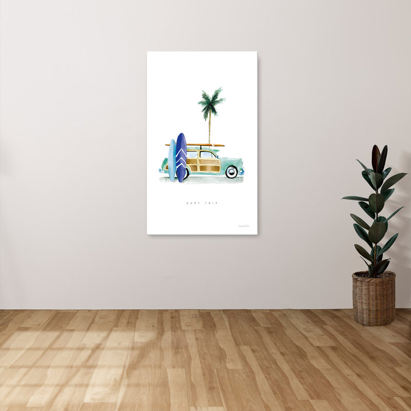 "Surf Days I" par Mercedes Lopez, reproduction sur toile, H 36 po x l 60 po