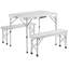 Rectangular Wood Metal Folding Outdoor Camping Table With Umbrella Hole , 90cm cm W 60cm cm D
