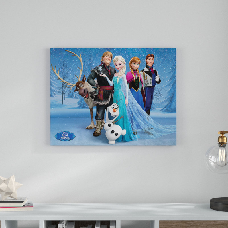 Group French Graphic Art Print on Canvas