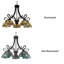Grand lustre 5 lumières en bronze foncé de style Tiffany Catellini-1930960487