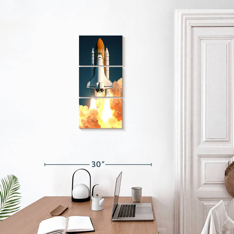 Lancement de la Navette Spatiale, H 27 po x l 12 po